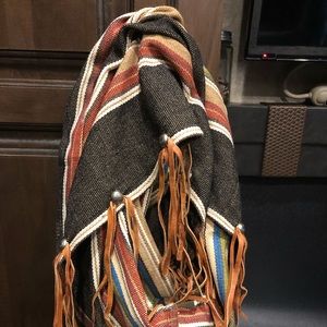 Women’s western infinity scarf with fringe